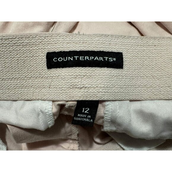 Counterparts Light Pink Capri Pants Cotton Stretch Carpenter Patch Pockets Sz 12 - Picture 4 of 4